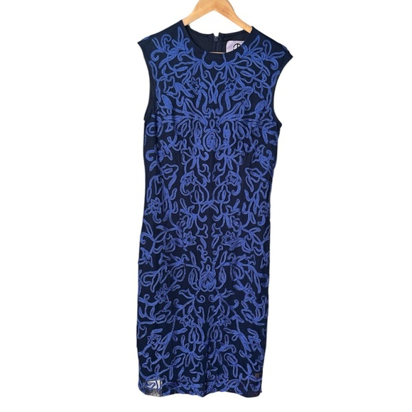 NWT, JS Collection, Soutache Embellished Cocktail/ Party Sheath Dress, Size 12 - Picture 1 of 8